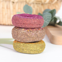 Friandises pour lapins, gâteau à la herbe de Timothy en forme de cube pour chinchillas, nourriture pour cochons d'Inde, hamsters, friandise à mâcher faite à la main