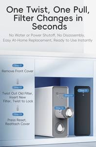 Système de purification d'eau instantanée <span class=keywords><strong>sans</strong></span> réservoir Menred par osmose inverse pour la maison, <span class=keywords><strong>filtre</strong></span> à eau RO sous évier avec 4 étapes - Product Image 6