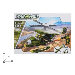 War Power Helicopter Building <b>Blocks</b> 170Pcs Military Toy For Kids Ages 6+ - Product Image 1