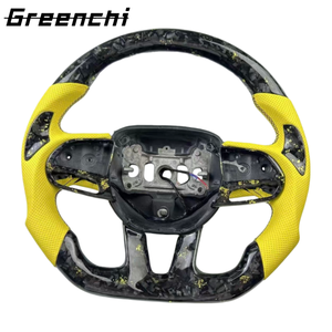 Vente directe d'usine de volants sport en fibre de carbone forgée pour Dodge Charger SRT et Durango Hellcat, personnalisable - Product Image 2