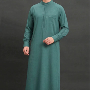 Túnica Tradicional Marroquí Bordada para Hombre, Thobe Musulmán con Bolsillo, Jibba, Abaya, Ropa Masculina, Jalabiya, Ropa para Ramadán, Ubba - Product Image 1