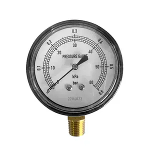 Précision 63mm Mbar manomètre numérique manomètre basse pression manomètre capsule manomètre pour air ou gaz basse pression