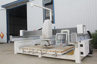 Machine de découpe de pierre CNC à 5 axes pour granit et marbre, type pont, avec contrôleur PLC, Italie