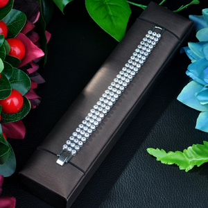 HIBRIDE zircone <span class=keywords><strong>roma</strong></span> sposa Wedding bracciale e braccialetti gioielli tagliati 5.0mm CZ bracciale <span class=keywords><strong>Tennis</strong></span> per B-006 da donna - Product Image 3