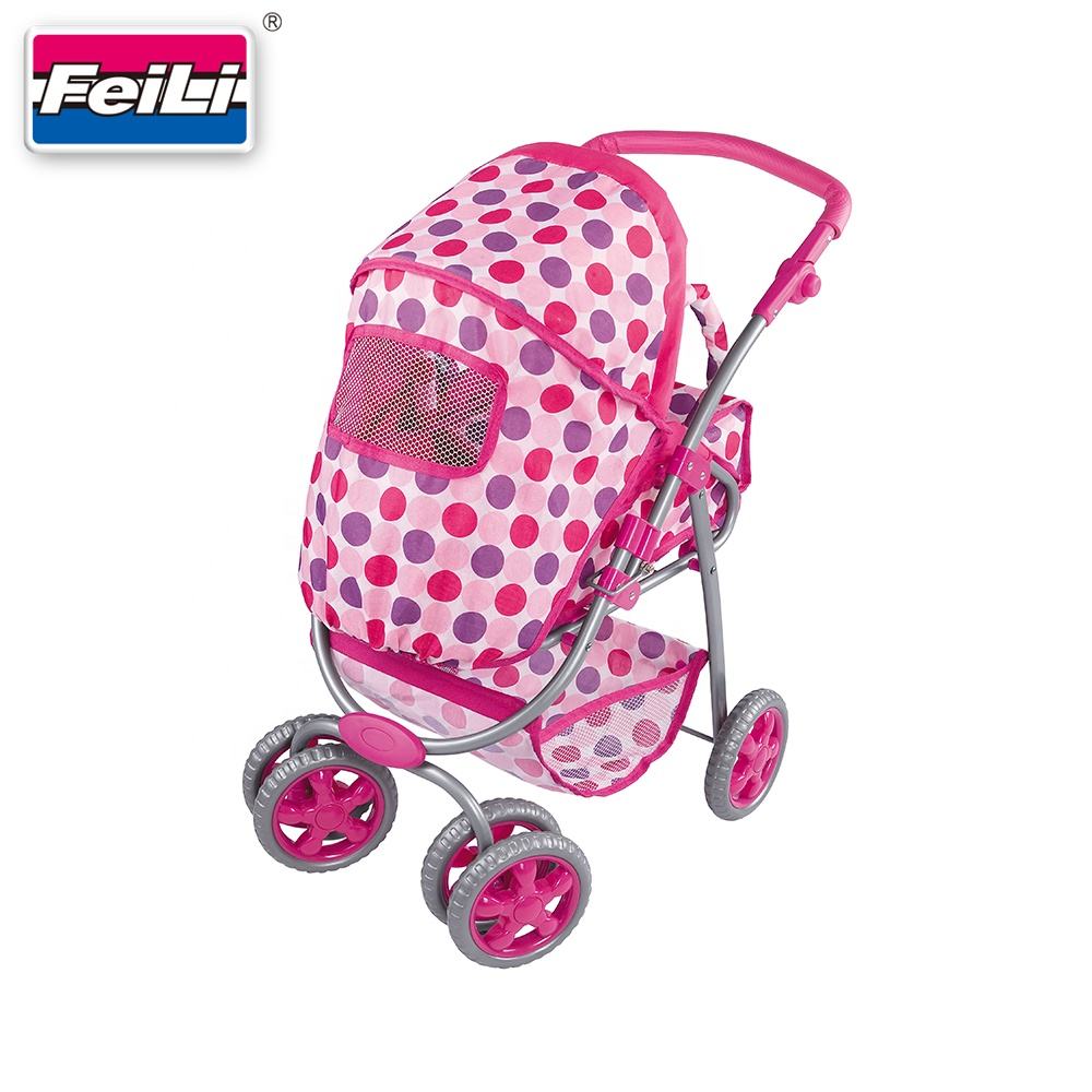 Fei Li Lovely Baby Doll Stroller Doll Buggy Pram With Carrier