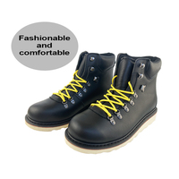 Bottes de travail Goodyear Welt en cuir de vachette grainé avec semelle EVA, chaussures antidérapantes pour usage industriel et construction