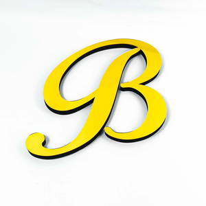 Autocollants en lettres italiennes 3D 20 cm, élégants autocollants muraux en alphabet italique, autocollants adhésifs DIY pour la décoration de la maison et l'art de bureau - Product Image 2