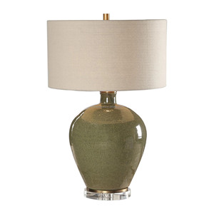 White Ceramic Jar & Brass Base Modern Classic Table Lamp | Timeless Neutral <b>Lighting</b> for Hotel <b>Lounge</b> & Feature Space - Product Image 5