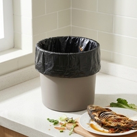 Sacs poubelles à poignées épaissies, résistants aux fuites et aux perforations, en polyéthylène PE, pour le nettoyage domestique
