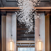 Lustre moderne en verre à branches avec boules de verre, éclairage LED personnalisé pour maison duplex