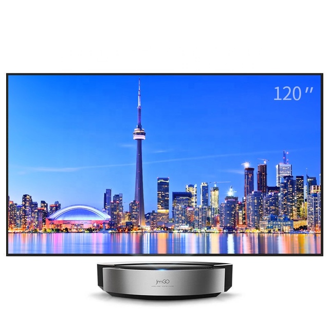 PET Crystal CBSP 4K 100 Inch Fixed Frame Ultra Short Throw UST Screen Ambient Light Rejecting ALR Projector Screen