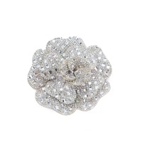 Vente d'usine Nouveau style Patch appliqué fleur rose en strass thermocollants brillants et entièrement sertis de diamants pour chaussures, sacs et vêtements pour femmes
