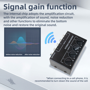스튜디오 컴퓨터 휴대 전화 사운드 장비 앰프 미니 오디오 인터페이스 스테레오 믹서 4 채널 믹스 사운드 카드 DJ 컨트롤러 - Product Image 6