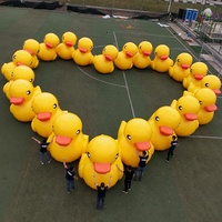Canard géant gonflable en PVC jaune, canard en caoutchouc de dessin animé à vendre