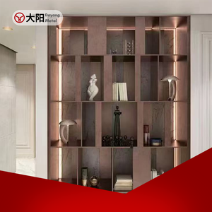 Подгонянный шкаф из нержавеющей стали книжная полка и нержавеющая сталь продукт дисплей металлическая полка перегородка - Product Image 2