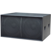 Subwoofer professionnel double de 18 pouces à haute sensibilité 33Hz-300Hz 1200W RMS, enceinte en MDF, système de sonorisation pour DJ et scène