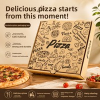 Nouvelle boîte d'emballage carrée pour pizza de qualité alimentaire, 8 pouces, en papier kraft jetable épaissi, vente en gros Chine
