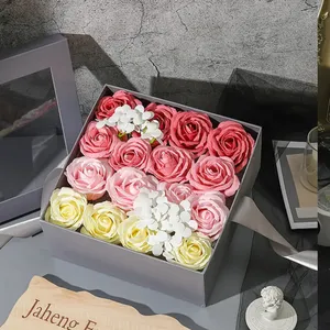 2024 Valentijnsdag Moederdag Verjaardagscadeau Kunstbloemenzeep Roze Bloemen In Een Doos Voor Geschenkdoos Boeket Met Geur