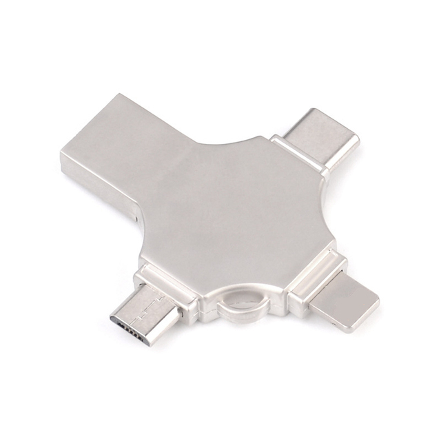 High-Speed 4-in-1 OTG 3.0 USB Flash Drive 32GB to 1TB Multiple Capacities Multi-Function with Personalized Logo New Product