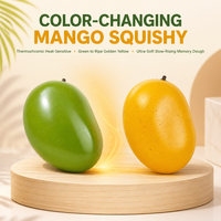 Jouet Squishy Mangue Changeant de Couleur, Fruit Réaliste Anti-Stress, Cadeau Fidget pour Enfants et Adultes, Fourniture pour Fêtes