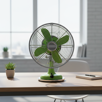 Ventilateur de table extérieur et domestique personnalisé, couleur électrique, entièrement métallique, style antique et rétro, commande mécanique, 3 vitesses