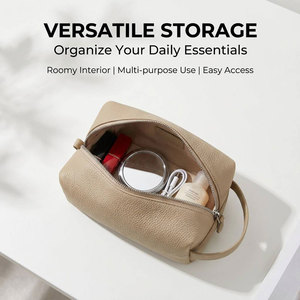 Bolsa Organizadora de <span class=keywords><strong>Maquillaje</strong></span> de Cuero PU con Logotipo Personalizado, Acolchada, Impermeable, Duradera, Portátil, para Viajes - Product Image 4