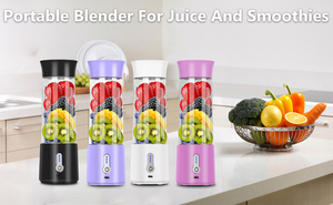 เครื่องปั่นน้ำผลไม้พกพา ราคาโรงงาน ปลอดสาร BPA ชาร์จผ่าน USB ใช้แบตเตอรี่ สำหรับทำสมูทตี้ เหมาะสำหรับการเดินทางกลางแจ้ง รับทำโลโก้ตามสั่ง - Product Image 6