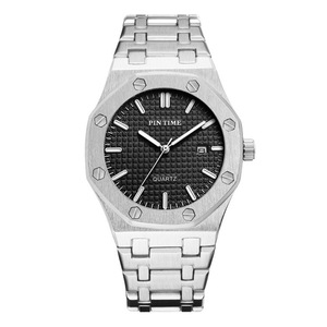 Montre homme en gros, modèle unique - Montre à quartz d'exportation avec bracelet en acier octogonal pour homme - Modèle résistant à l'eau - Product Image 2