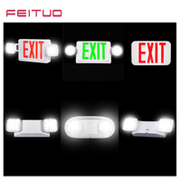 FEITUO Panneau de signalisation LED arabe en acrylique haute luminosité JELEX2RM homologué UL pour la sécurité et l'évacuation des bâtiments commerciaux
