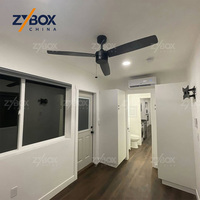 ZYBOX Maison Modulaire Préfabriquée de Luxe Sur Mesure 20ft 40ft, Annexe Extensible en Conteneur avec Toit en Pente et Porche – Marché USA, AU, Canada