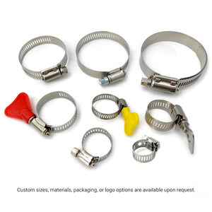 Fascette stringitubo <span class=keywords><strong>di</strong></span> tipo americano con ingranaggio a vite senza fine in acciaio inossidabile clip <span class=keywords><strong>di</strong></span> fissaggio per <span class=keywords><strong>tubi</strong></span> <span class=keywords><strong>di</strong></span> <span class=keywords><strong>scarico</strong></span> automobilistici per auto - Product Image 4