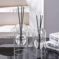 Nouveauté Décoration intérieure de luxe 80ml 140ml 170m Flacon diffuseur de roseaux en verre borosilicaté avec bâtons de parfum