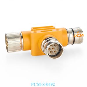 Fuente de alimentación <span class=keywords><strong>M23</strong></span> Divisor en T de 6 pines Macho a hembra Conector T circular de 3 vías Distribuidor Automatización Servo Motor Motion Profibus - Product Image 3