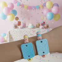 Montres bleues pour enfants, bracelets en perles rigides à thème bonbons et fruits, bonbons professionnels en gros pour la bijouterie