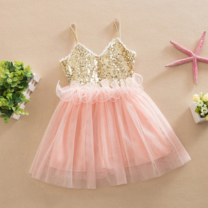 Nouvelle tendance Robe à paillettes dorées fantaisie pour enfants Vente en gros - Product Image 5