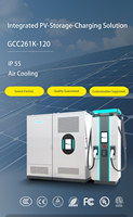 Sistem Tenaga Surya Komersial Hemat Energi 261kWh LiFePO4 Lithium Ion 120kW Stasiun Pengisian Daya EV Sistem Penyimpanan Energi Pendingin Cair