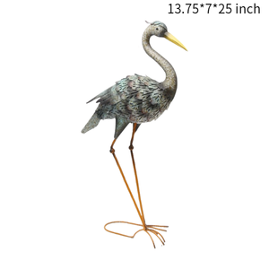 Buitenleven Warm Buiten Roestig Buitenpark Draadkraan Indonesië Drijfhout Grote Metalen Reiger Staande Tuin Kunst Tuinkraan - Product Image 2