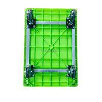 Carretilla de Plataforma Industrial de Plástico con Manija Plegable, Cuatro Ruedas, Capacidad de 200 kg a 500 kg, Construcción Metálica, Personalizable OEM