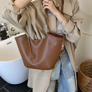 Borsa a Secchiello da <span class=keywords><strong>Donna</strong></span> in Pelle PU Stile Vintage Francese, Grande Capacità per Ufficio, Pendolarismo, Weekend e Shopping - Product Image 2