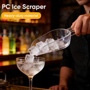 Cuchara de Plástico Transparente de Grado Alimenticio para Hielo, Accesorios Desechables para Bar, Cuchara para Harina, Azúcar, Frutos Secos, Uso Doméstico y en la Cocina - Product Image 1