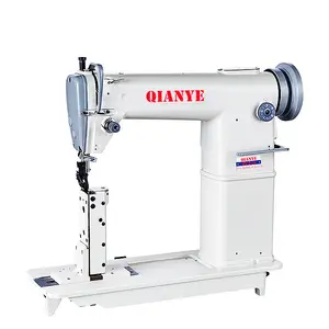 QY820-máquina de coser de doble aguja de alta calidad, máquina de coser plana sincrónica de cuero, QY810