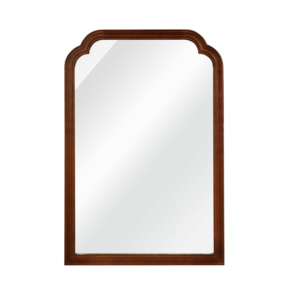 Black Walnut Color 24 X 36 Solid Wood Frame Rounded <b>Corner</b> Decorative <b>Mirror</b> For Bedroom <b>Bathroom</b> Living Room Entryway - Product Image 6