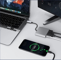 Adaptateur USB C vers HDTV 4K, Hub USB C 100W PD, Port USB A 3.0, Convertisseur AV numérique multiport HDMI vers USB-C pour Neo iPad, Tablettes, TV