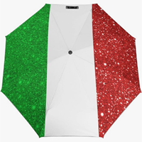 Parapluie pliant entièrement automatique de haute qualité, série à motif drapeau italien, en métal poli, thème paysan, classique