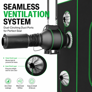 Kit <span class=keywords><strong>de</strong></span> tente <span class=keywords><strong>de</strong></span> <span class=keywords><strong>culture</strong></span> pour plantes horticoles d'intérieur Boîte complète <span class=keywords><strong>de</strong></span> jardinage avec lumières LED Serre <span class=keywords><strong>de</strong></span> jardin - Product Image 3