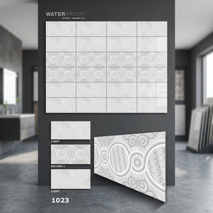 Carreaux de sol en céramique émaillée brillante 300x600mm, épaisseur 8,5mm, design pierre 12x24, en porcelaine polie, pour hall, extérieur et salle de bain - Product Image 2