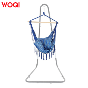 Pamuk halat püskül ile WOQI en iyi hamak katlanabilir kapalı/kamp için dış mekan teli sandalye - Product Image 6