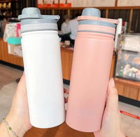 Bouteille d'eau isotherme portable en acier inoxydable de 25 oz, grande capacité, pour activités de plein air, avec poignée et paille réutilisable, anti-fuite
