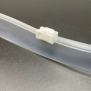 透明プラスチックロールロングチェーンPVCジッパー中国プラスチックシールバッグジッパーサプライヤー