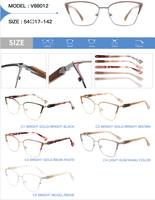 Nueva Llegada: Montura de Gafas Ópticas Metálicas, Diseño Europeo Americano, Montura Económica para Mujer, Venta al Por Mayor